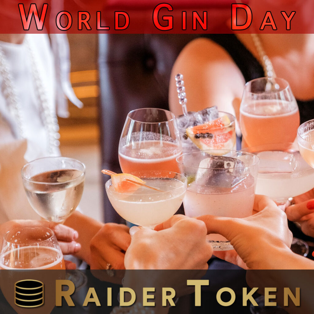 Raider Token World Gin Day Decorative Gin Glasses