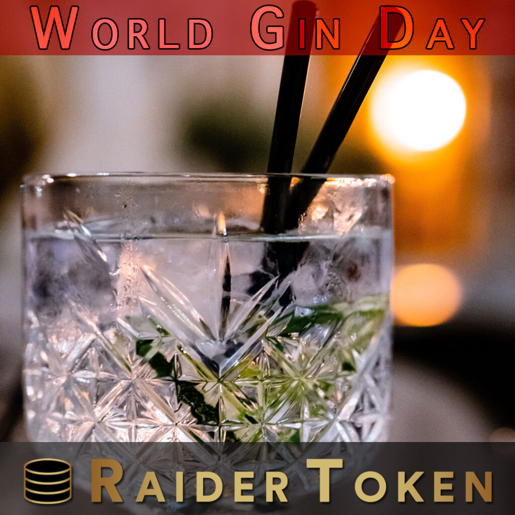 Raider Token World Gin Day Decorative Gin Glasses